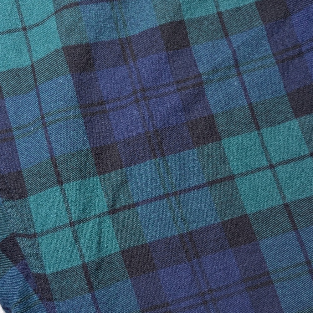 J.Crew Re-Imagined‎ Green Navy Plaid Pajama Lounge Pants L 100% Cotton